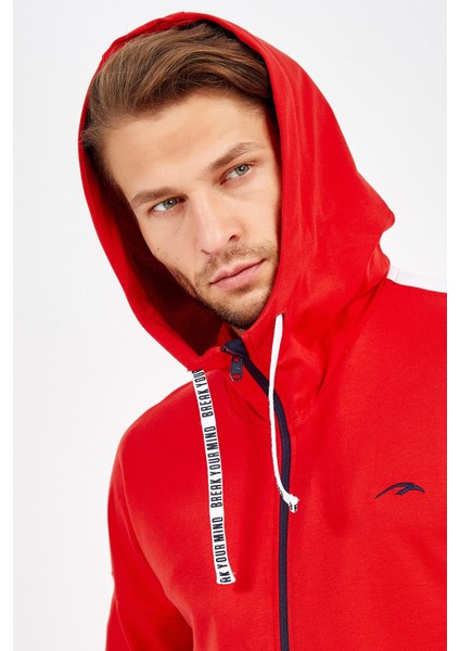 Regular Erkek Kapşonlu Uzun Kol Açık Lacivert Tracktop 18745 indirimleri