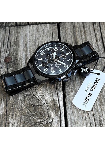 Fonksiyonlu Siyah Renk Garantili Orijinal Çelik Kordon Erkek Kol Saati Doğal Taş Bileklik Hediyeli DKLNHB08 modelleri