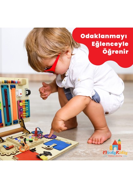 Montessori Aktivite ve Öğrenme Çantası Eğitici ve Geliştirici Ahşap Oyuncak Panosu fırsatları