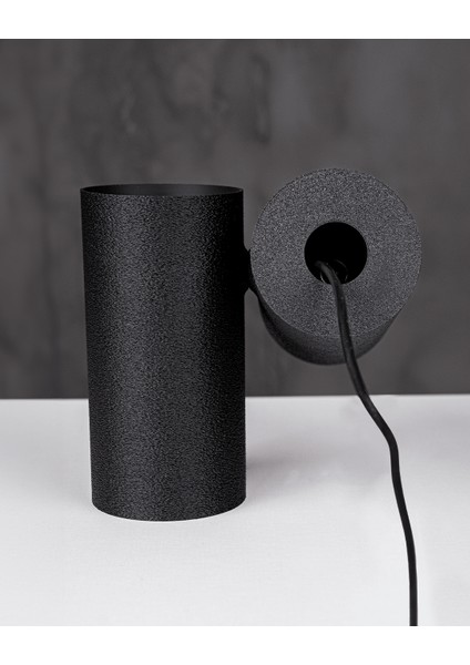 Canon Style Modern Masa Lambası | 3D Baskı Tasarım Siyah Silindir Gövdeli Aydınlatma fırsatları