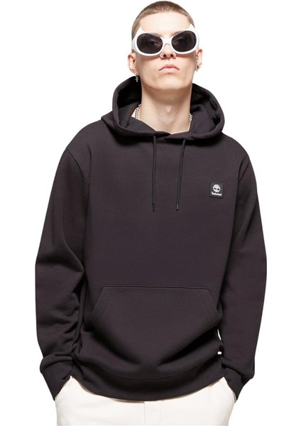 Woven Badge (Bb) Hoodie Siyah Erkek Sweatshirt fiyatları