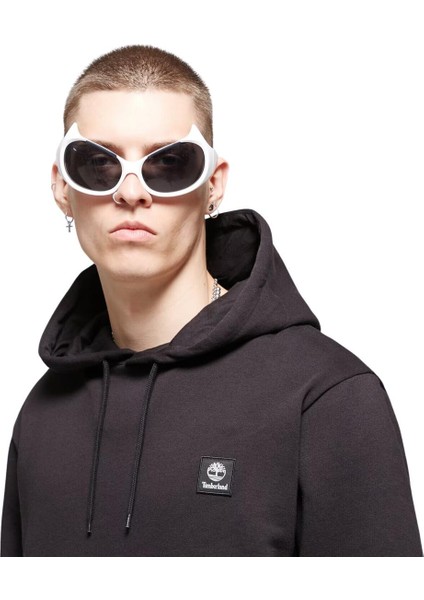 Woven Badge (Bb) Hoodie Siyah Erkek Sweatshirt indirimleri