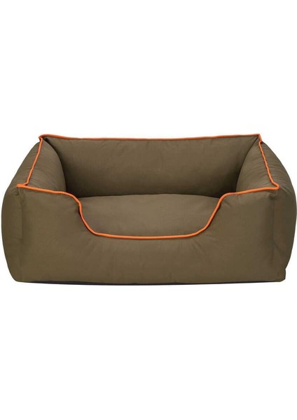 Alpha Haki-Turuncu Biyeli Köpek Yatağı M 80X65