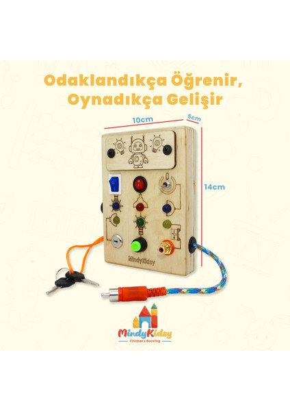 Çocuklar Için Eğitici Ahşap Montessori Mini Işıklı Oyun Panosu - Zeka Geliştirici Oyuncak fırsatları