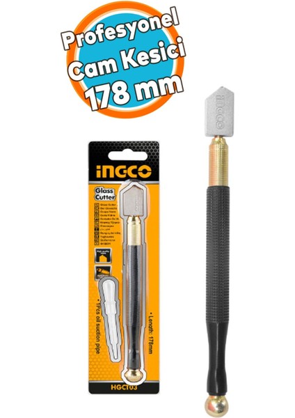 Yağlı Cam Kesme Elması 178 mm Profesyonel (HGCT03)