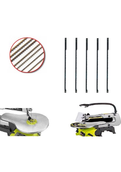Ryobi RSW1240G Uyumlu Tezgah Dekupaj Kıl Testere Bıçak Ince Diş 5 Parça
