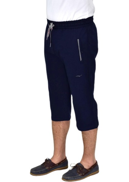 Erkek Büyük Beden Rahat Kesim Düz Paça Likralı Kumaş Kapri BGL-ST04617