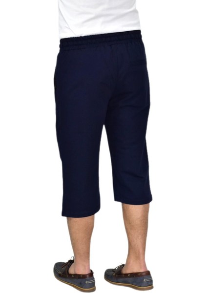 Erkek Büyük Beden Rahat Kesim Düz Paça Likralı Kumaş Kapri BGL-ST04617 indirimleri