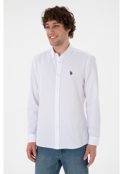 Erkek Beyaz Gömlek Basic 50296777-VR013 fırsatları