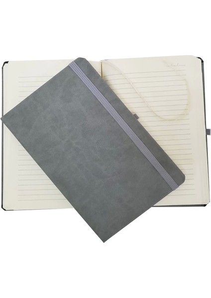 Gri Renk Deri Defter