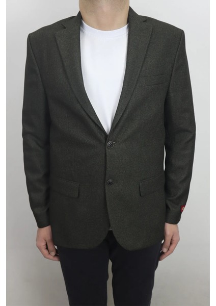 Moda Fistan Store Erkek Düz Spor Kesim Normal Kalıp Çift Düğme Çift Yırtmaçlı Blazer Ceket