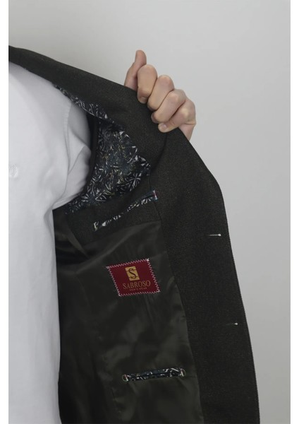 Moda Fistan Store Erkek Düz Spor Kesim Normal Kalıp Çift Düğme Çift Yırtmaçlı Blazer Ceket