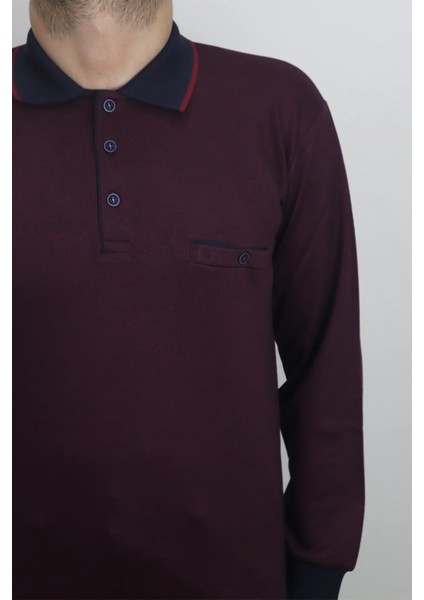 Fistan Store Erkek Çizgili Klasik Kesim Dar Kalıp Polo Yaka Tek Cepli Kışlık Selanik Kazak fiyatları