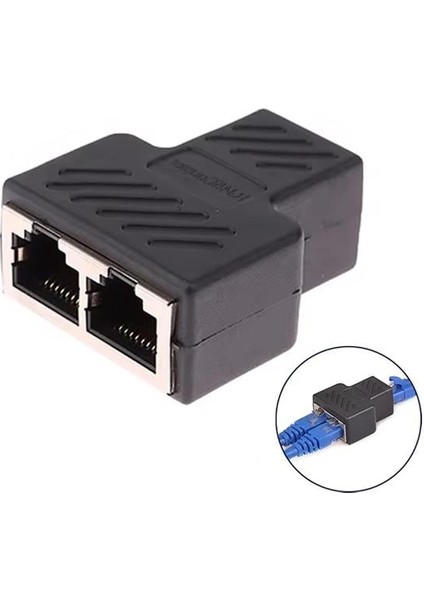 Kampanya Estevia PM-26130 Ethernet RJ45 To 2x Çoklayıcı Dişi Splitter Adaptör Yeni!!!