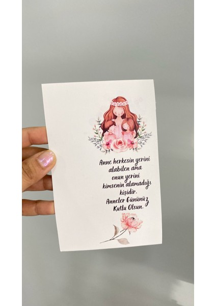 Anneler Günü Kartı 9,5X15 cm 49 Adet - Arletikettasarım