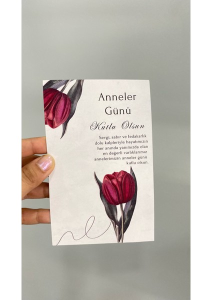 Anneler Günü Kartı 9,5X15 cm 49 Adet - Arletikettasarım