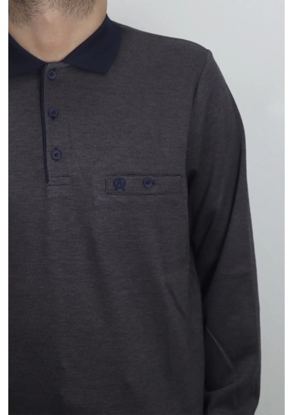 Fistan Store Erkek Ince Çizgili Klasik Rahat Kalıp Polo Yaka Tek Cepli Kışlık Selanik Kazak fiyatları