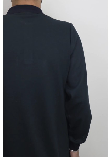 Fistan Store Erkek Ince Çizgili Klasik Rahat Kalıp Polo Yaka Tek Cepli Kışlık Selanik Kazak fırsatları