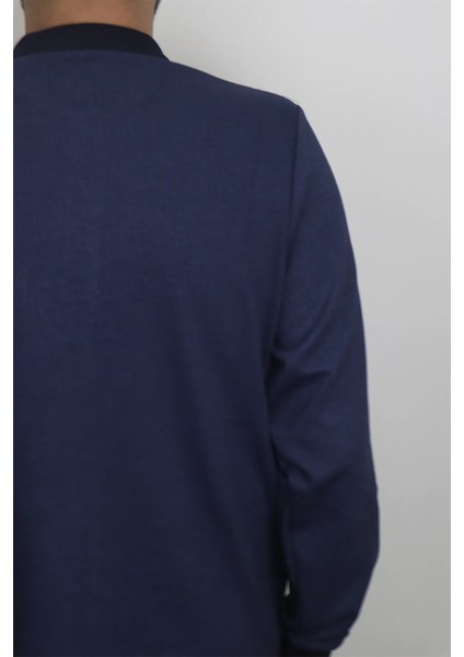 Fistan Store Erkek Ince Çizgili Klasik Rahat Kalıp Polo Yaka Tek Cepli Kışlık Selanik Kazak fırsatları