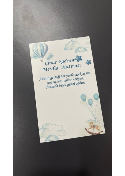 Mevlid Hatırası Kartı 9,5X15 cm 49 Adet - Arletikettasarım
