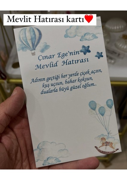 Mevlid Hatırası Kartı 9,5X15 cm 49 Adet - Arletikettasarım modelleri