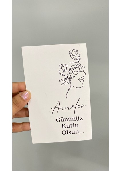 Anneler Günü Kartı 9,5X15 cm 49 Adet - Arletikettasarım