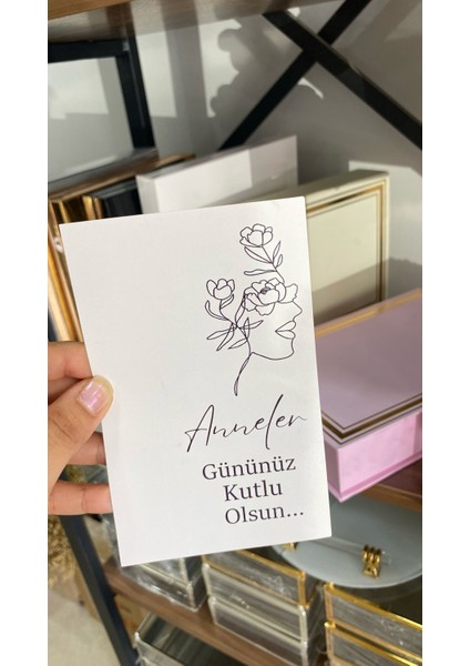 Anneler Günü Kartı 9,5X15 cm 49 Adet - Arletikettasarım