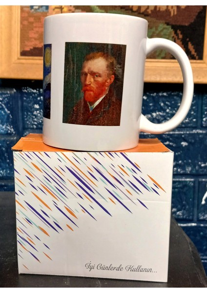 Vincent Van Gogh Beyaz Kupa