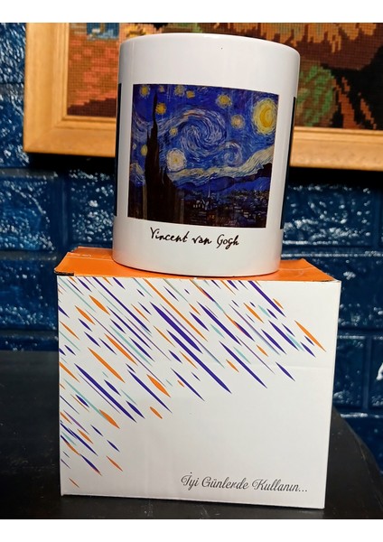 Vincent Van Gogh Beyaz Kupa