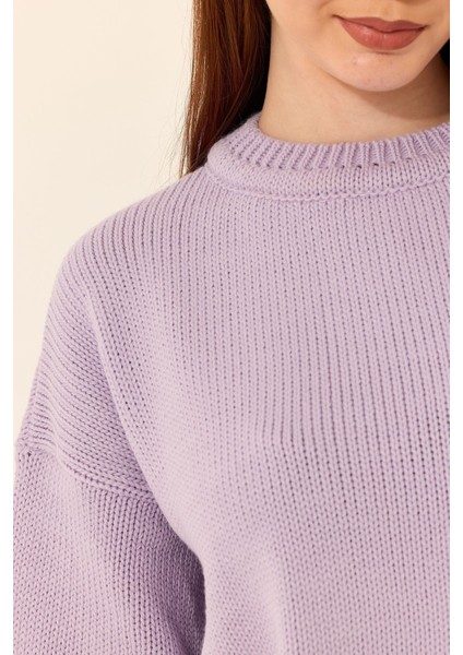 Bisiklet Yaka Oversize Triko Kazak