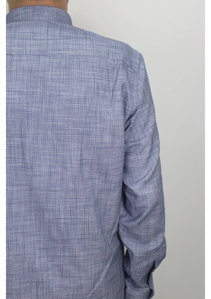 Fistan Store Erkek Lacivert Kırçıllı Klasik Kesim Rahat Kalıp Tek Cepli Yazlık Gömlek fırsatları