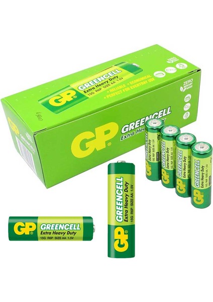 Hsyn Gp 15G-2S4 Greencell R6 Aa Kalem Pi̇l (40 Li Paket Fi̇yati) (4172) Akdenizpos Yeni
