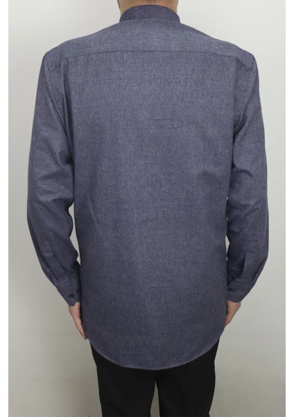 Fistan Store Erkek Düz Klasik Kesim Rahat Kalıp Tek Cepli Kışlık Kaşmir Gömlek modelleri