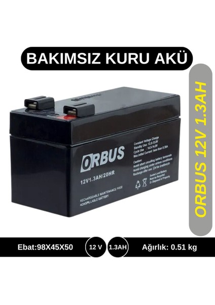 12V 1.3AH Alarm Aküsü