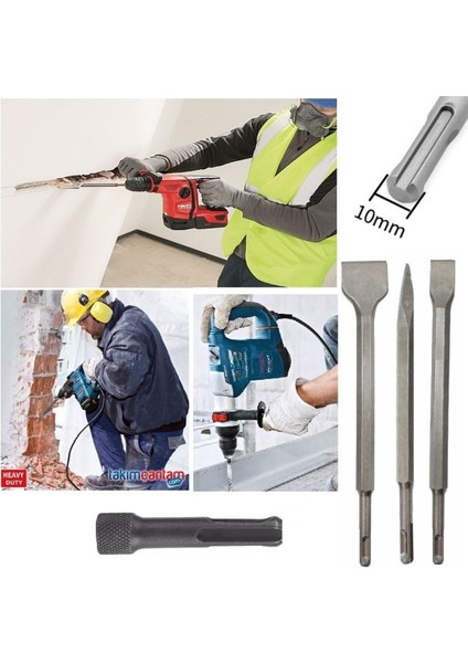 Kırıcı Matkap Için Sds Plus Matkap Uç Seti Murç Keski 1/4 Hex Vidalama Adaptörü 4 Parça