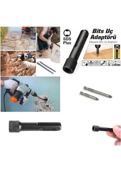 Beton Kırma Delme Raspalama Için Sds Plus Hilti Uç Seti Bits Adaptörlü Keski Murc Uç Takımı