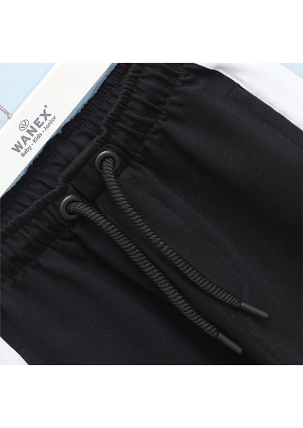 Erkek Çocuk Uzun Kol Ince Kışlık Alt - Üst Takım - (7 Yaş-12 Yaş) - 11611 - Beyaz - Siyah fiyatları