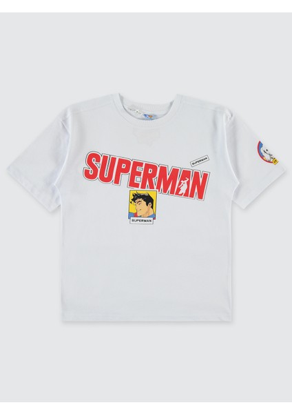 Erkek Çocuk Tişört 10-13 Yaş Beyaz
