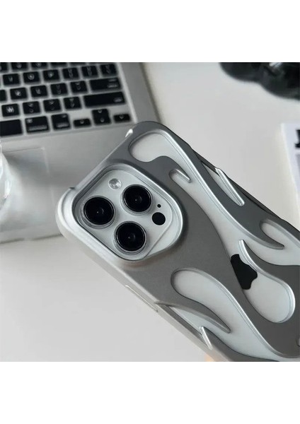 Apple iPhone 12 Pro Uyumlu Kılıf Zebana Flame Silikon Kılıf Gri fiyatları