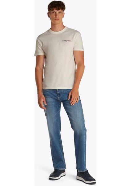 Bisiklet Yaka Kırık Beyaz Erkek T-Shirt DM0DM20815YBH Tjm Reg Dna Graphıc