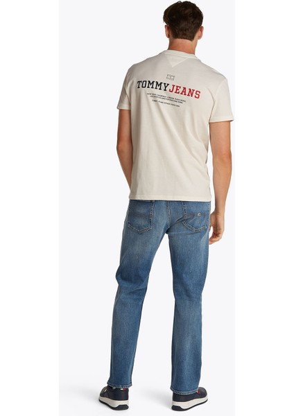 Bisiklet Yaka Kırık Beyaz Erkek T-Shirt DM0DM20815YBH Tjm Reg Dna Graphıc