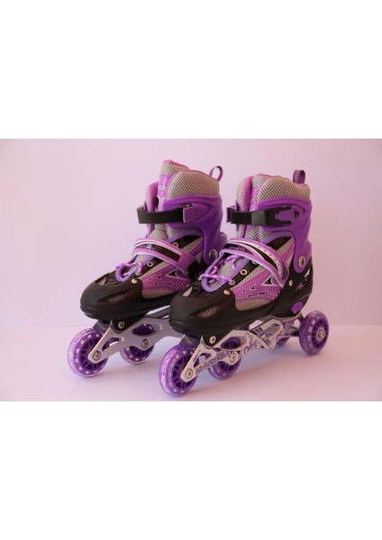 Can Sport Silikon Teker Paten 34-37 Mor