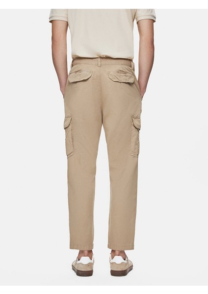 Erkek Gabardin Regular Kargo Bej Pantolon indirimleri
