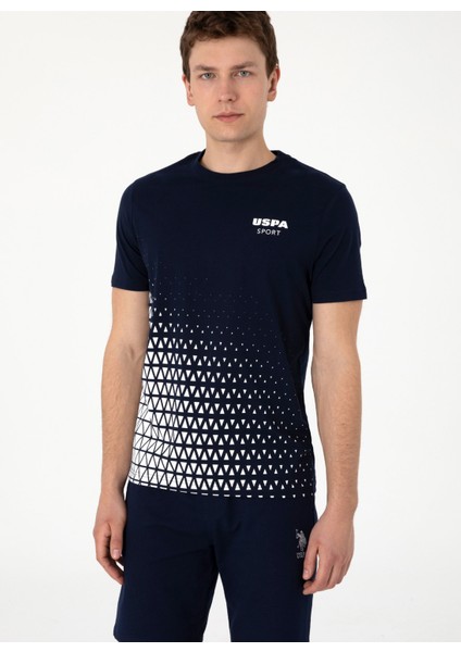 Bisiklet Yaka Lacivert Erkek T-Shirt S-Zenax