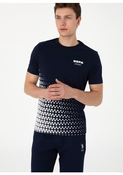 Bisiklet Yaka Lacivert Erkek T-Shirt S-Zenax