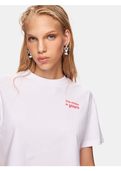 Kadın Crop Beyaz T-shırt fırsatları