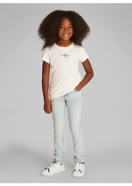 Baskılı Ekru Kız Çocuk T-Shirt IG0IG028600GE