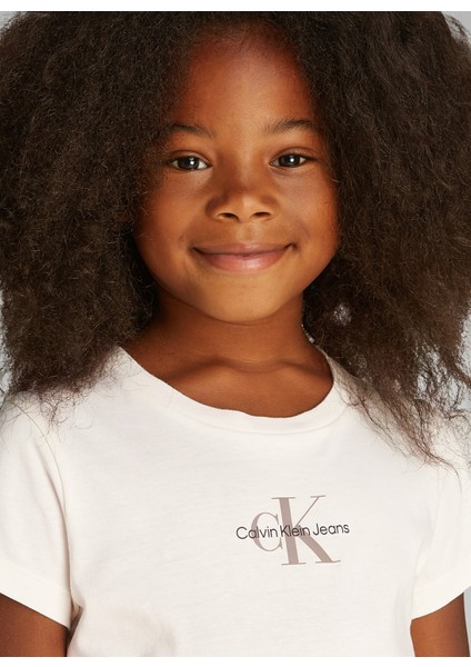 Baskılı Ekru Kız Çocuk T-Shirt IG0IG028600GE fiyatları