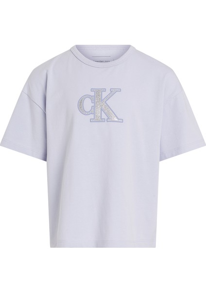 Baskılı Lila Kız Çocuk T-Shirt IG0IG02863VGH fırsatları