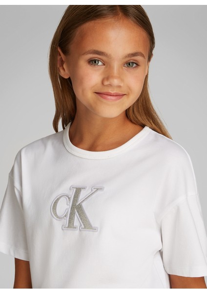 Baskılı Beyaz Kız Çocuk T-Shirt IG0IG02863YAF fiyatları